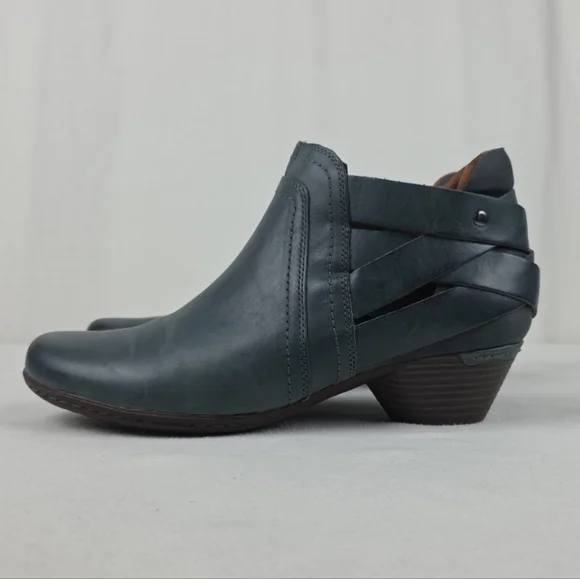 Cobb Hill Leather Ankle Booties Boots Womens 10 Blue Gray - Picture 2 of 15